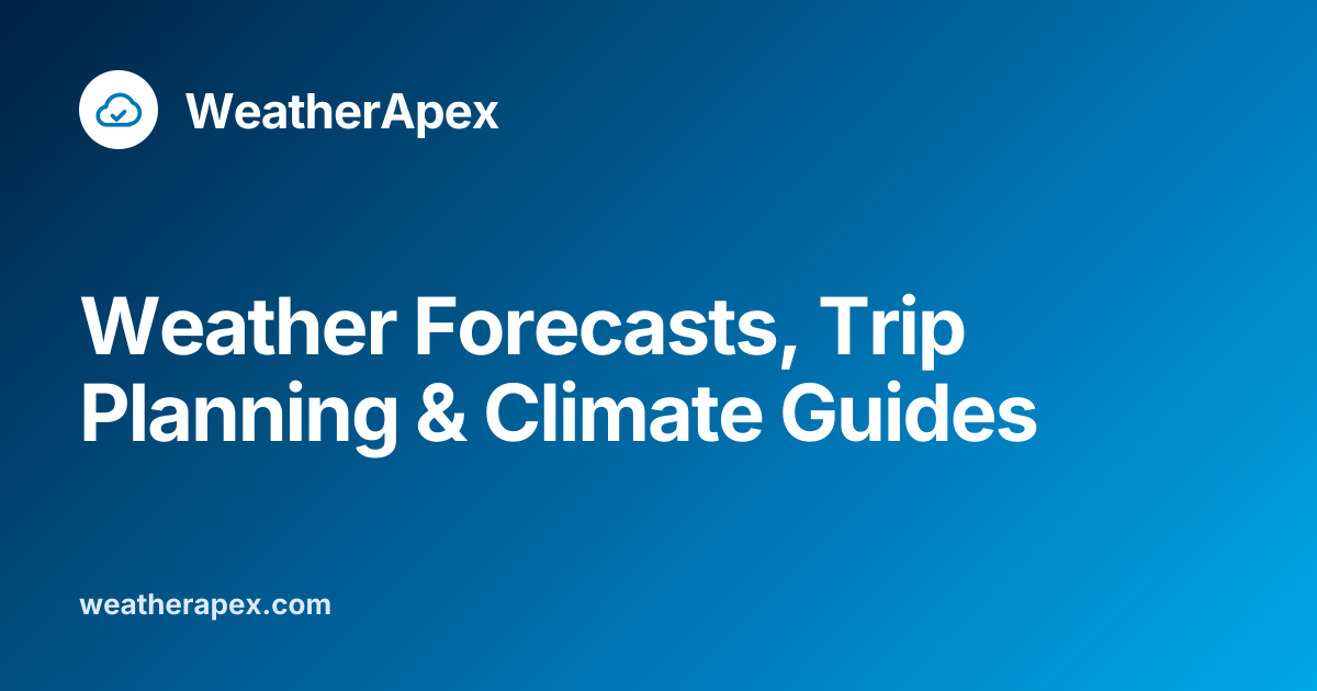 WeatherApex — Weather intelligence for trips & outdoor events